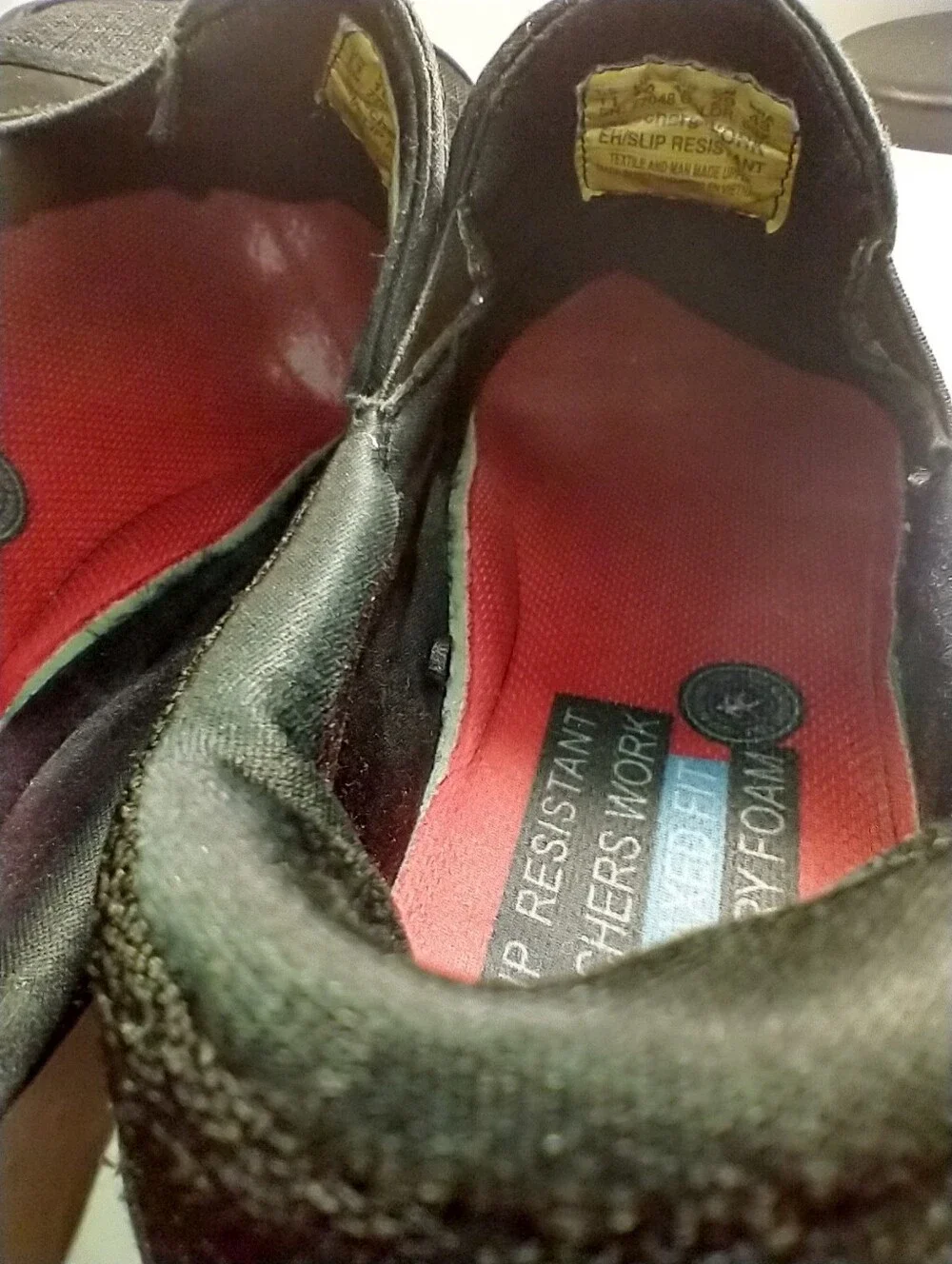 Skechers Work Black Slip Resistant Relaxed Fit Slip On Shoes Men's sz 11 (77048)